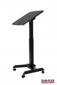Adjustable height desk SUN-FLEX®EASYDESK PRO, 60x52cm, melns