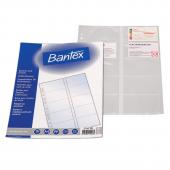 Kabatas vizītkartēm Bantex A4 (105x55mm), 10 gab./iepak.