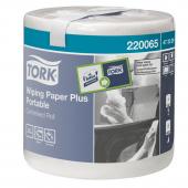 Papīra dvieļi TORK Advanced Plus Portable, 2 sl., 400 lapas rullī, 23.3 x 19.3 cm, 93 m, baltā krāsā