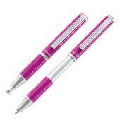 Lodīšu pildspalva ZEBRA EXPANDZ SL-F1 0.7mm glancēts rozā krāsas korpuss zila tinte