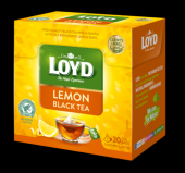 Melnā tēja LOYD Pyramids ar citronu garšu, 20x1,7g