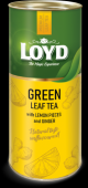 Zaļā tēja LOYD ar citronu gabaliņiem, citronzāli  un ingveru, 80 g