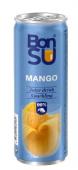 Gāzēts atspirdzinošs mango sulas dzēriens BONSU 330 ml (DEP)