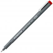 Pildspalva STAEDTLER Pigment Liner, 0,5 mm, sarkana