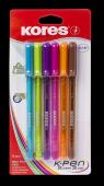 Lodīšu pildspalvas KORES K1-M, komplektā 6 krāsas